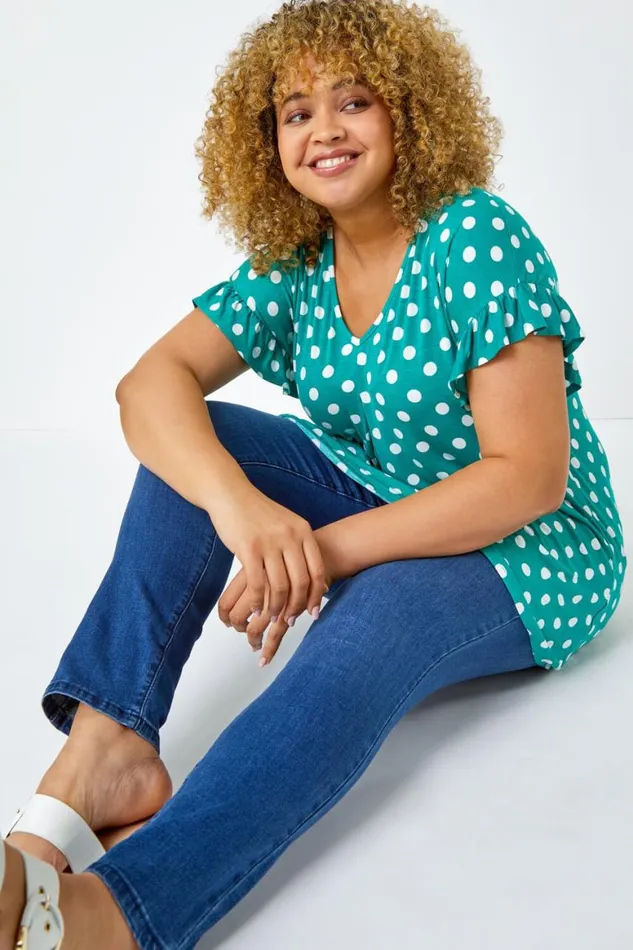 Women Blue Curve Stretch Denim Jegging Roman Trousers