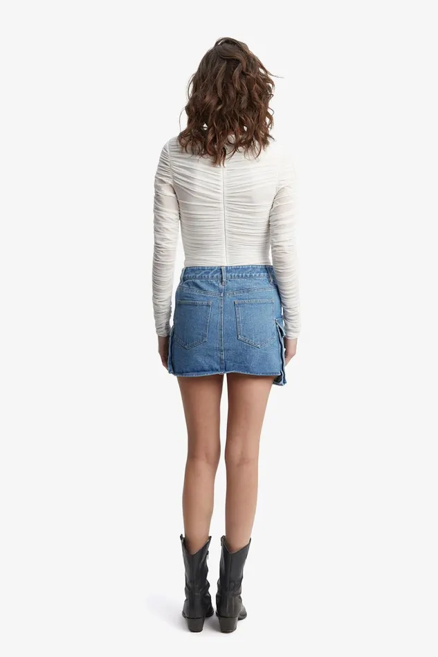 Women Bodysuits Bardot Kimberly Lace Up Bodysuit In White White Women Bodysuits Bardot Kimberly Lace Up Bodysuit In White White