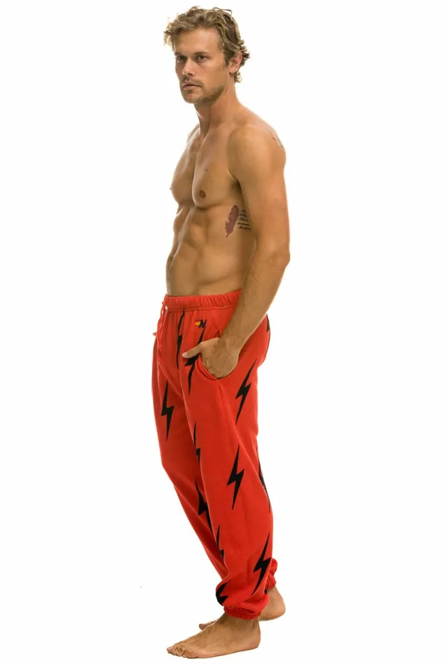 Women BOLT STITCH REPEAT SWEATPANTS 8211 RED BLACK Aviator Nation BoltCollection Women BOLT STITCH REPEAT SWEATPANTS 8211 RED BLACK Aviator Nation BoltCollection
