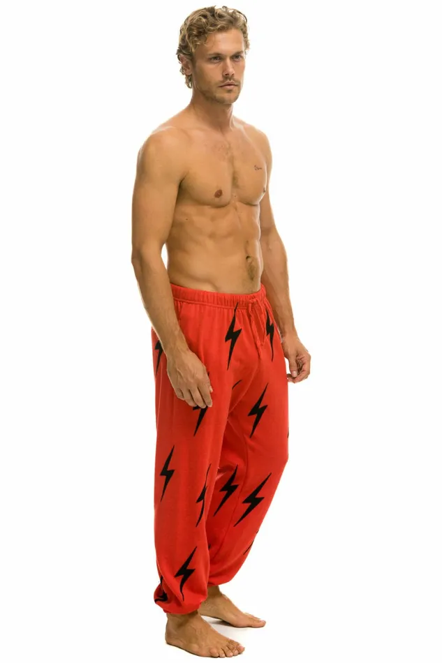 Women BOLT STITCH REPEAT SWEATPANTS 8211 RED BLACK Aviator Nation BoltCollection Women BOLT STITCH REPEAT SWEATPANTS 8211 RED BLACK Aviator Nation BoltCollection