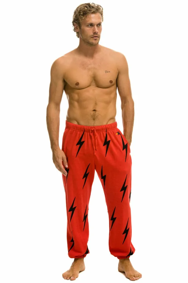 Women BOLT STITCH REPEAT SWEATPANTS 8211 RED BLACK Aviator Nation BoltCollection Women BOLT STITCH REPEAT SWEATPANTS 8211 RED BLACK Aviator Nation BoltCollection