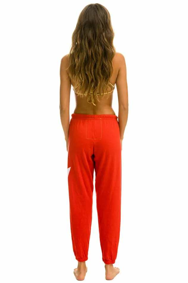 Women BOLT SWEATPANTS 8211 RED WHITE Aviator Nation BoltCollection Women BOLT SWEATPANTS 8211 RED WHITE Aviator Nation BoltCollection