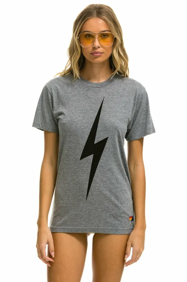 Women BOLT TEE 8211 HEATHER GREY Aviator Nation UnisexTees