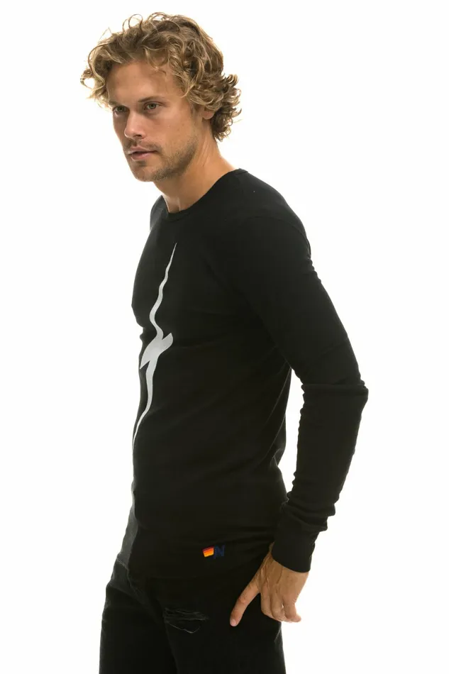 Women BOLT THERMAL 8211 BLACK Aviator Nation UnisexTees