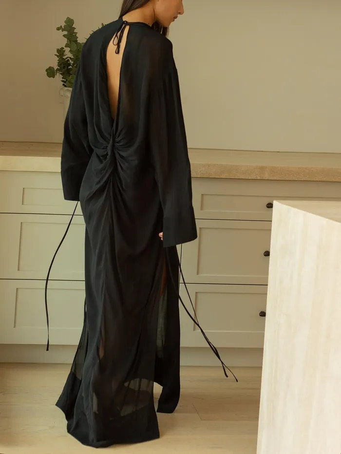 Women Bondi Born 8211 Cremona Twist Back Tunic In Black The UNDONE Dresses