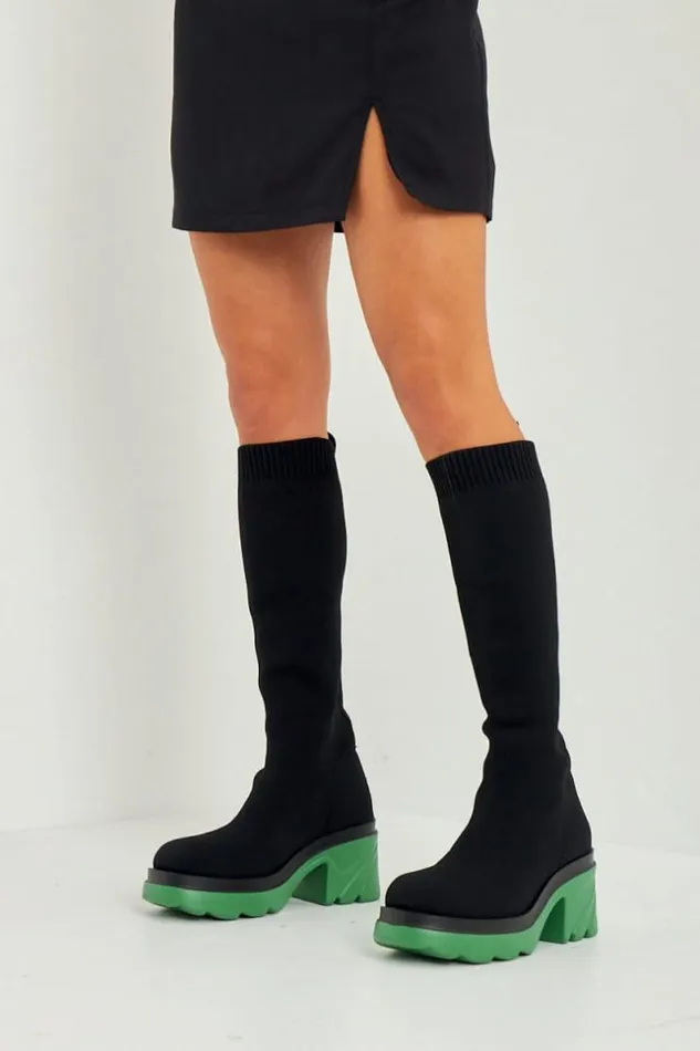 Women Bottes Chaussettes Noires Talon Vert Black Brentiny Paris Ankle Boots 8211 Boots