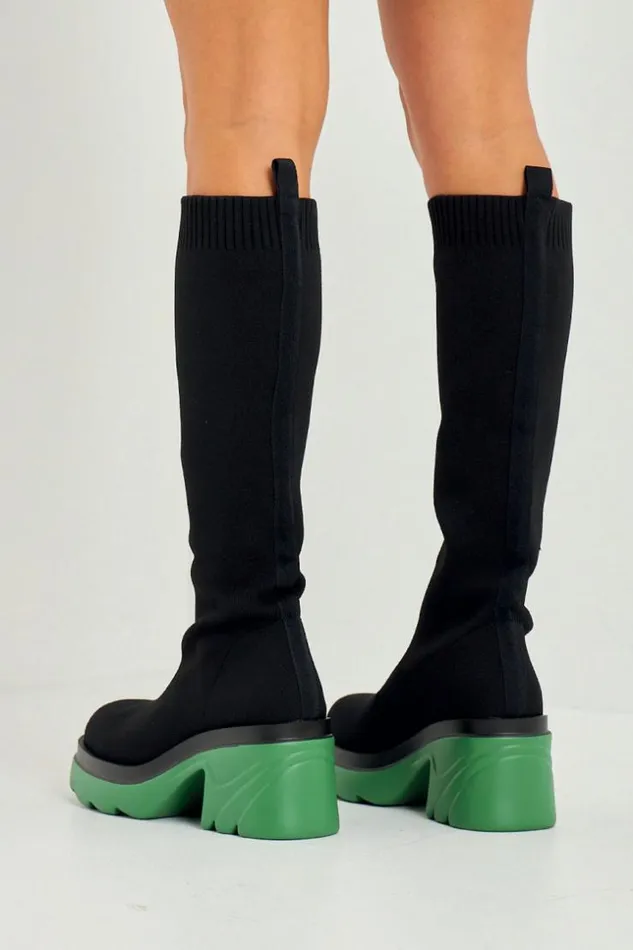 Women Bottes Chaussettes Noires Talon Vert Black Brentiny Paris Ankle Boots 8211 Boots
