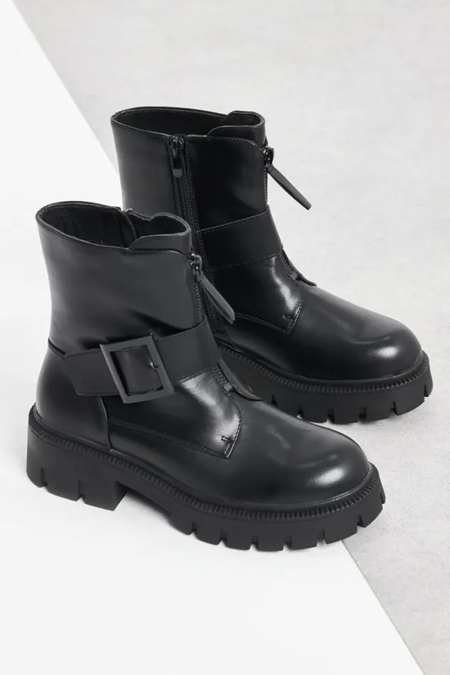 Women Bottines Noires Boucles Sur Le Ct Black Brentiny Paris Ankle Boots 8211 Boots