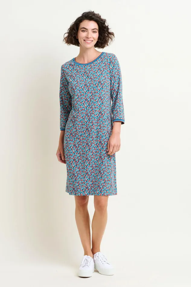 Women Brakeburn Dresses Blue Pressed Flowers Print Dress