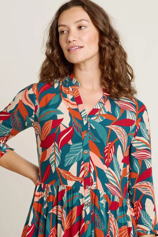 Women Brakeburn Dresses Green Evergreen Leaves Dress
