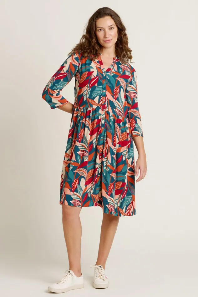 Women Brakeburn Dresses Green Evergreen Leaves Dress