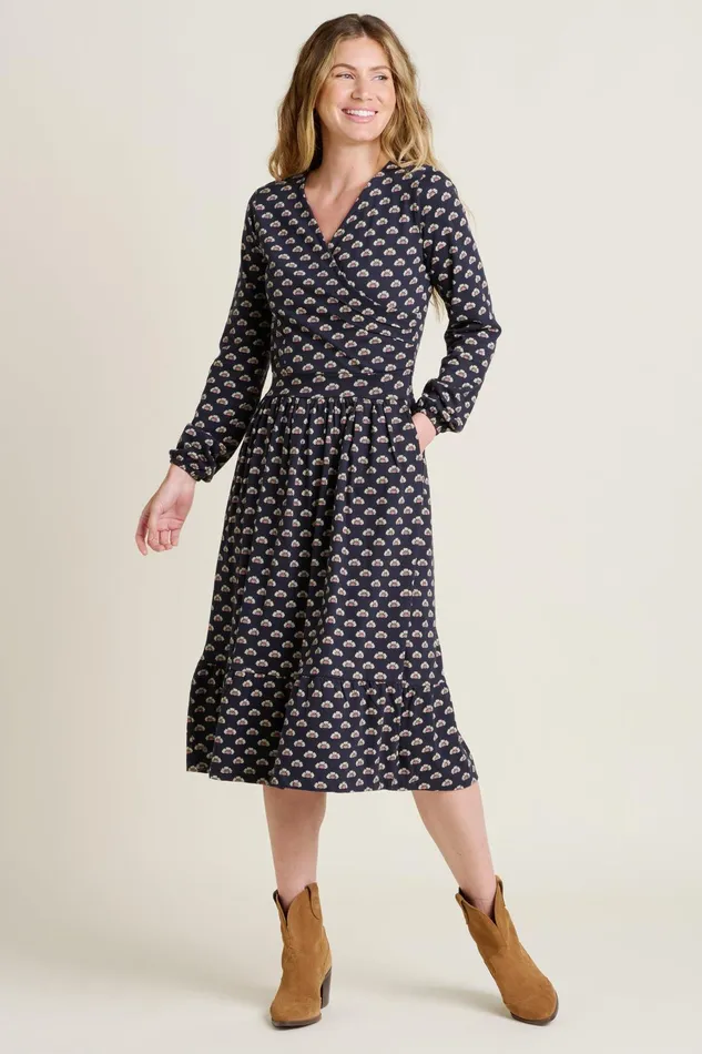 Women Brakeburn Dresses Navy Annie Wrap Dress