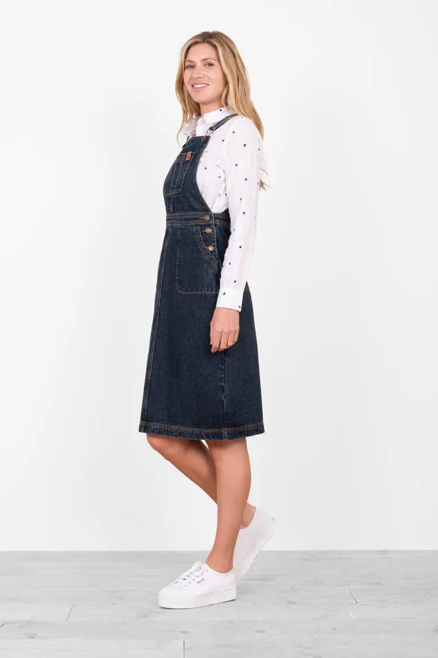 Women Brakeburn Dresses Rayna Pinny Pinafore Denim Dress