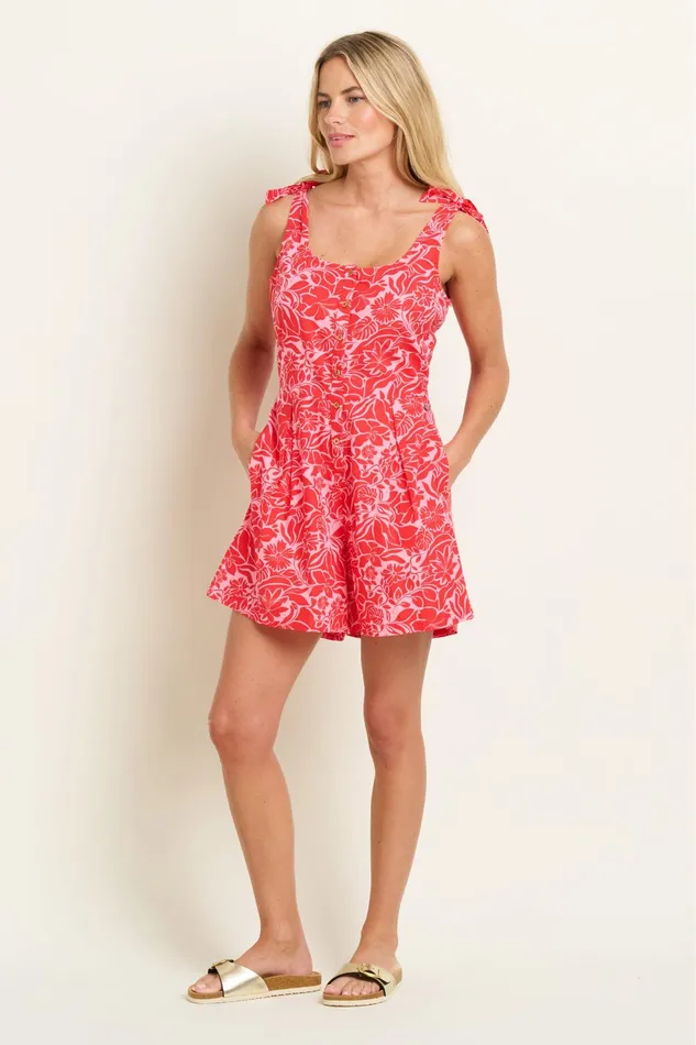Women Brakeburn Jumpsuits And Dungarees Red Josie Playsuit