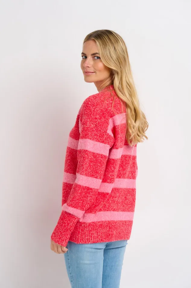 Women Brakeburn Knitwear Pink Sunset Knitted Crew