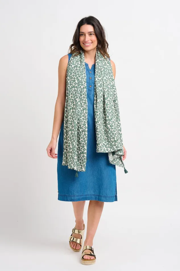 Women Brakeburn Scarves Khaki Leopard Floral Scarf