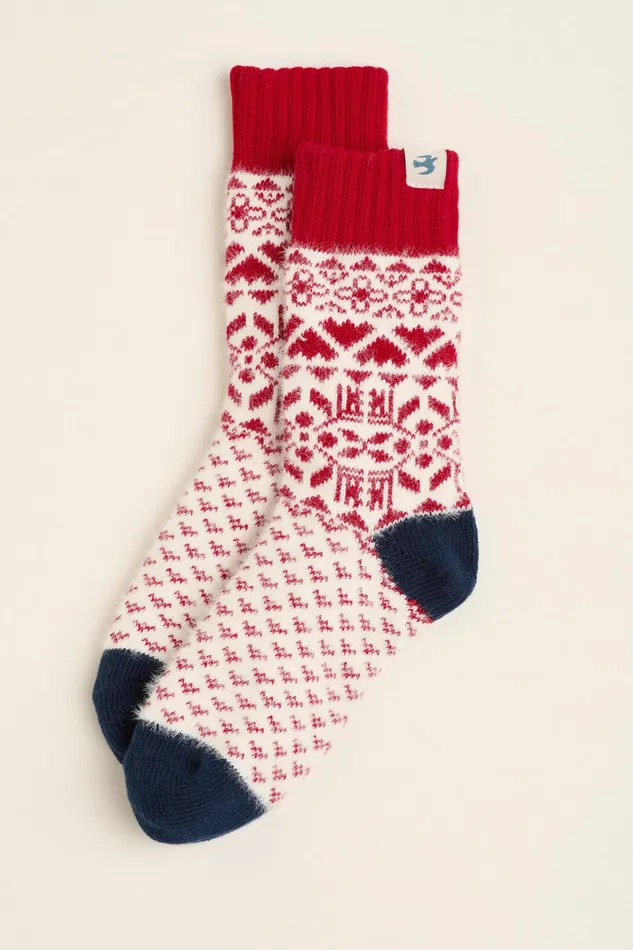 Women Brakeburn Socks Red Nordic Chunky Socks