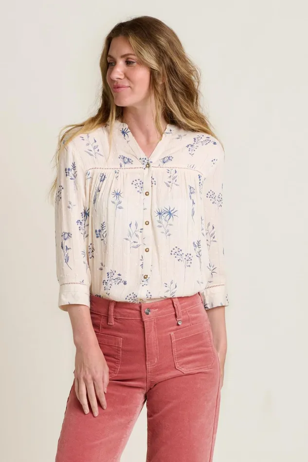 Women Brakeburn Tops TShirts And Vests Cream Bella Cream Blouse