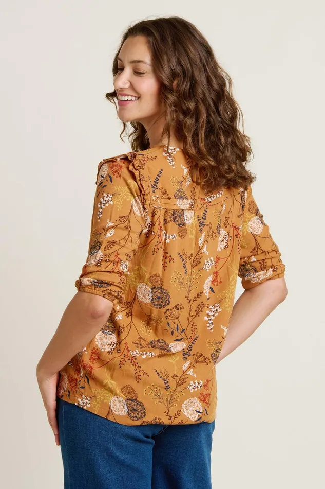Women Brakeburn Tops TShirts And Vests Gold Meadow Blouse