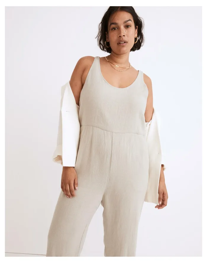 Women Breezewoven Linen Blend Tank Jumpsuit Ashen Sage Madewell Jumpsuits and Overalls Women Breezewoven Linen Blend Tank Jumpsuit Ashen Sage Madewell Jumpsuits and Overalls
