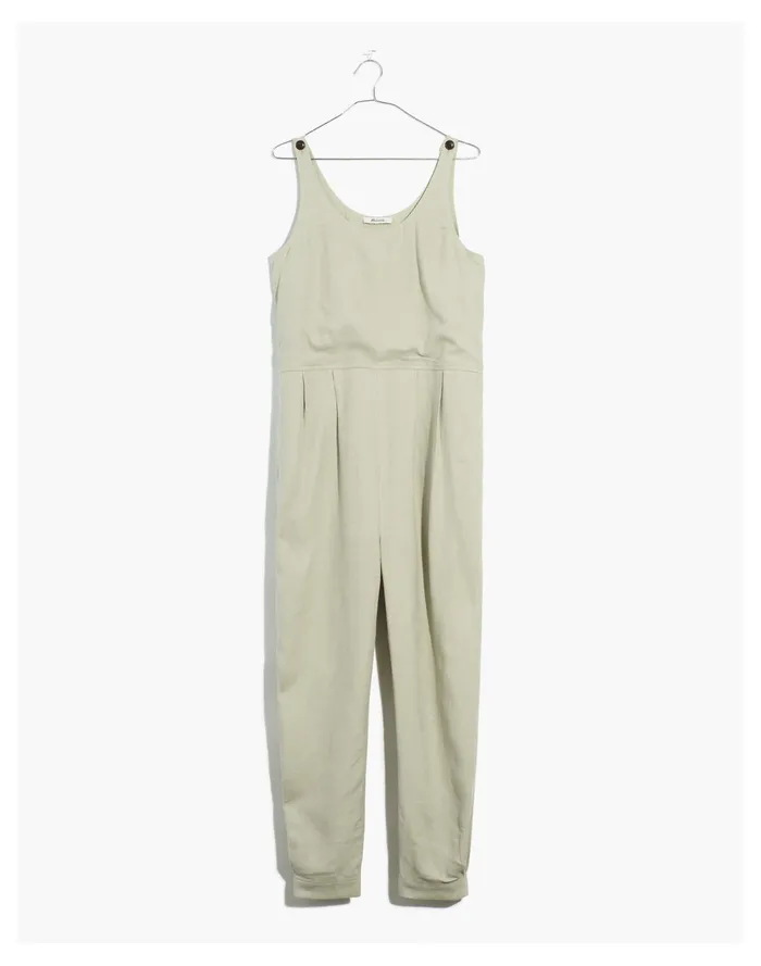 Women Breezewoven Linen Blend Tank Jumpsuit Ashen Sage Madewell Jumpsuits and Overalls Women Breezewoven Linen Blend Tank Jumpsuit Ashen Sage Madewell Jumpsuits and Overalls