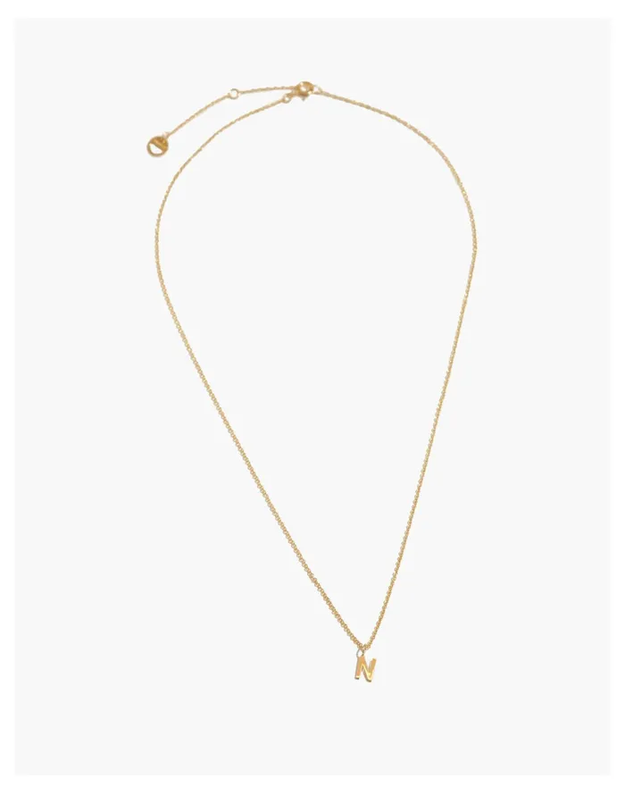 Women BYCHARI DEMI FINE INITIAL NECKLACE Letter N Madewell Necklaces Women BYCHARI DEMI FINE INITIAL NECKLACE Letter N Madewell Necklaces