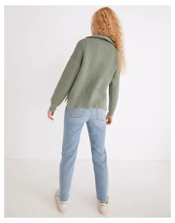 Women Canby Button Mockneck Sweater Frosted Willow Madewell Sweaters Women Canby Button Mockneck Sweater Frosted Willow Madewell Sweaters