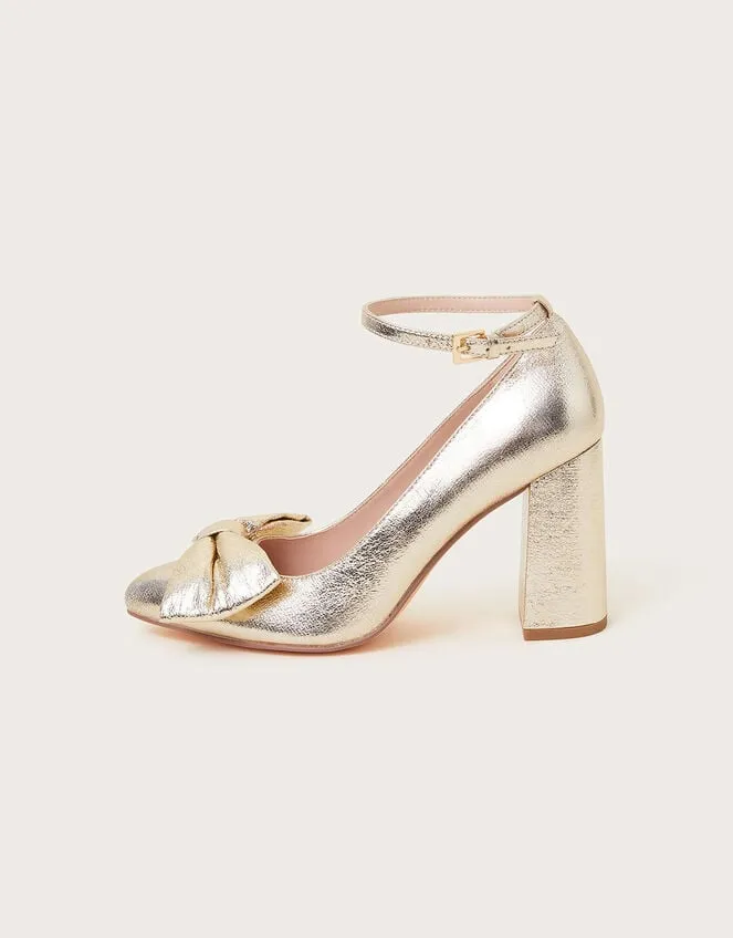 Women Cathy Bow Heeled Shoes Gold Monsoon Heels