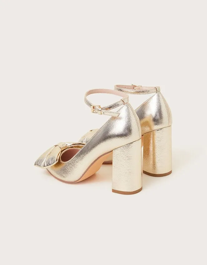 Women Cathy Bow Heeled Shoes Gold Monsoon Heels