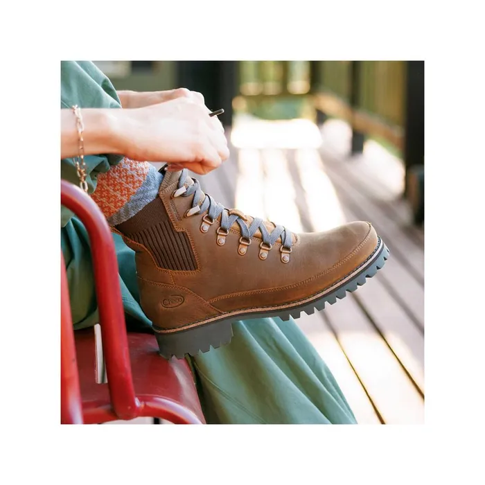 Women Chaco Boots Fields Lace Waterproof Boot Smoke
