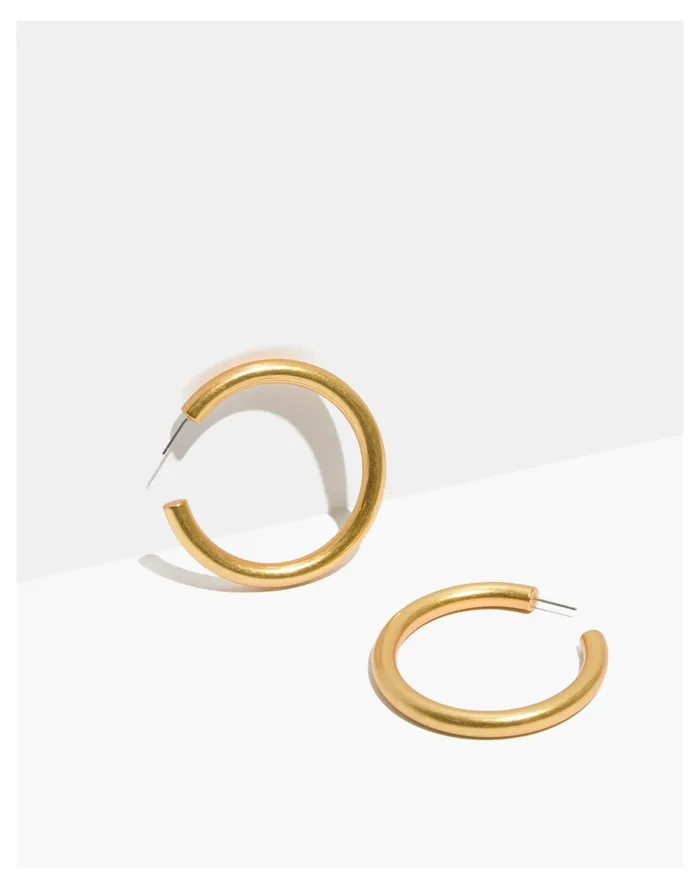 Women Chunky Oversized Hoop Earrings Vintage Gold Madewell Earrings