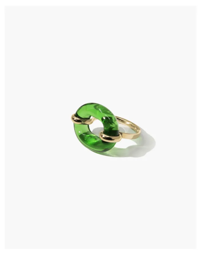 Women CLED In The Loop Ring Green Madewell Rings Women CLED In The Loop Ring Green Madewell Rings
