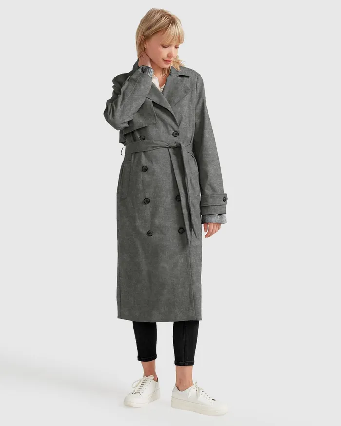 Women Coats and Jackets Belle and Bloom Empirical City Trench Coat 8211 Washed Black