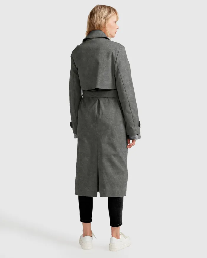 Women Coats and Jackets Belle and Bloom Empirical City Trench Coat 8211 Washed Black