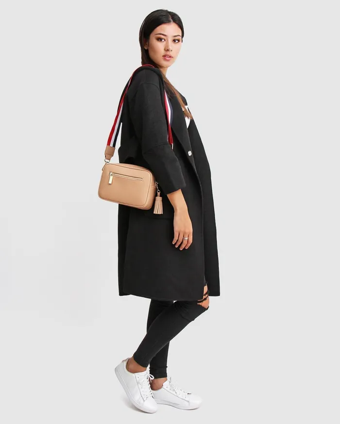 Women Coats and Jackets Belle and Bloom Walk This Way Wool Blend Oversized Coat 8211 Black