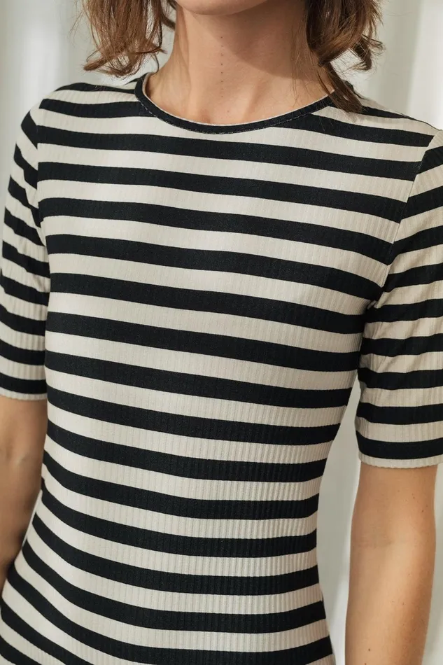 Women Cobh 8211 Black Stripes TWOTHIRDS Dresses