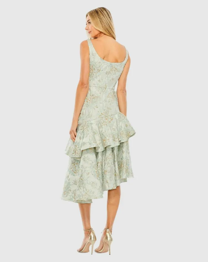 Women Cocktail Dresses Mac Duggal Rose Detail Asymmetrical Brocade Dress French Blue Women Cocktail Dresses Mac Duggal Rose Detail Asymmetrical Brocade Dress French Blue