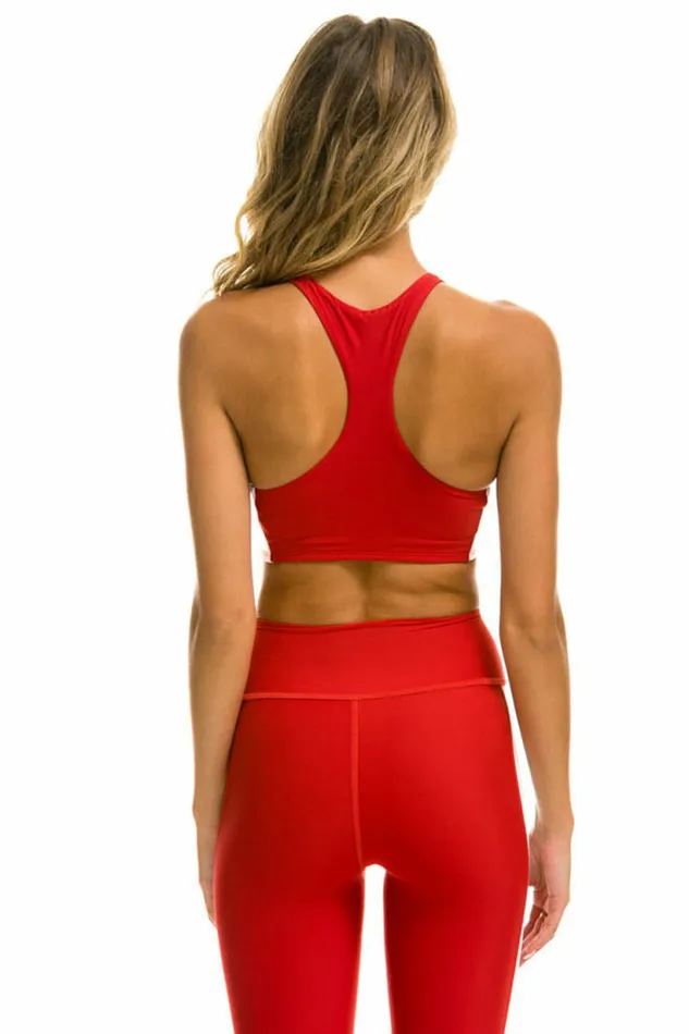 Women COLOR BLOCK RACER SPORTS BRA 8211 CHERRY Aviator Nation SportsBras Women COLOR BLOCK RACER SPORTS BRA 8211 CHERRY Aviator Nation SportsBras