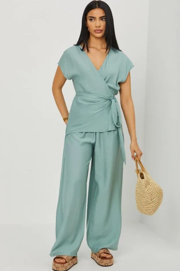 Women Combinaison Pantalon Vert D039eau Dcollet Crois A Nou Green Brentiny Paris Playsuits Women Combinaison Pantalon Vert D039eau Dcollet Crois A Nou Green Brentiny Paris Playsuits