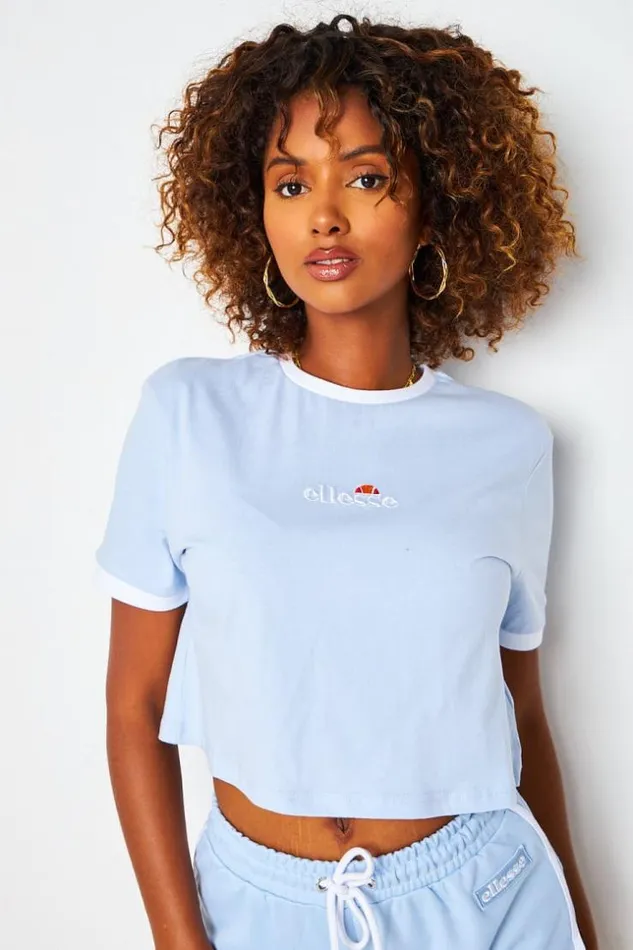 Women Crop Top Derla Bleu Ellesse 8211 Sgj11884 Blue Brentiny Paris TShirts