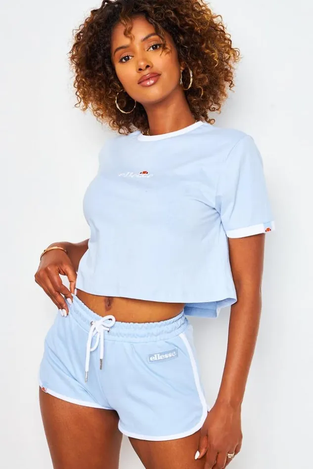 Women Crop Top Derla Bleu Ellesse 8211 Sgj11884 Blue Brentiny Paris TShirts