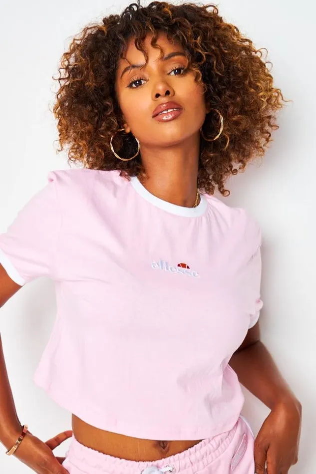 Women Crop Top Derla Rose Ellesse 8211 Sgj11884 Pink Brentiny Paris TShirts