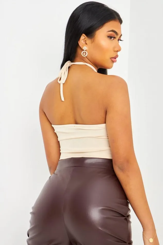 Women Crop Top Ivoire Dos Nu Nouer Autour Du Cou Brentiny Paris Top And Tank Tops Women Crop Top Ivoire Dos Nu Nouer Autour Du Cou Brentiny Paris Top And Tank Tops