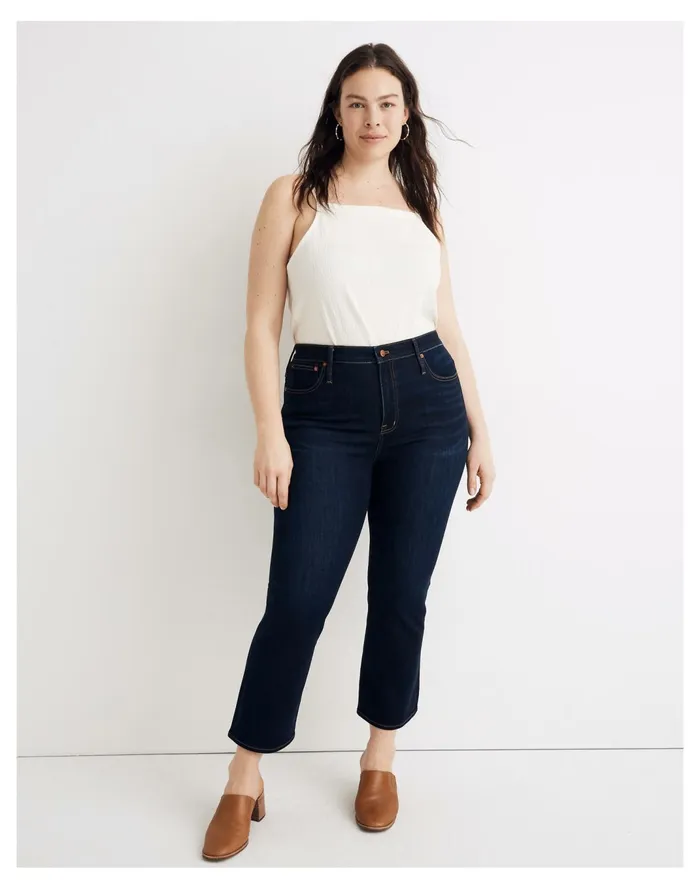 Women Curvy Cali Demi Boot Jeans In Larkspur Wash Larkspur Madewell Jeans