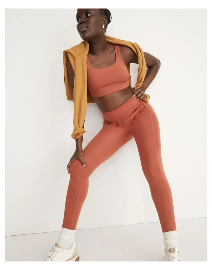 Women Curvy MWL Flex High Rise 25034 Leggings Weathered Brick Madewell Activewear