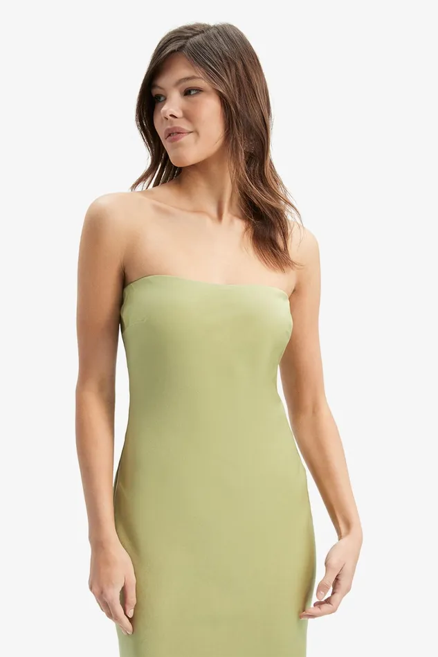 Women Day To Night Dresses Bardot Casette Strapless Slip Dress In Applegreen Applegreen Women Day To Night Dresses Bardot Casette Strapless Slip Dress In Applegreen Applegreen