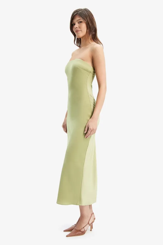 Women Day To Night Dresses Bardot Casette Strapless Slip Dress In Applegreen Applegreen Women Day To Night Dresses Bardot Casette Strapless Slip Dress In Applegreen Applegreen