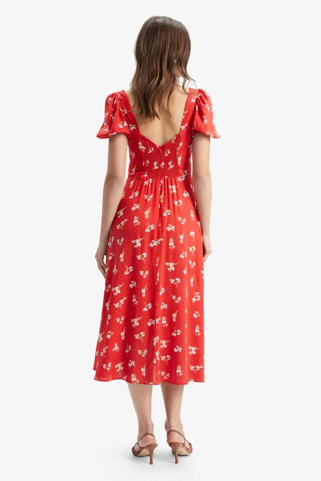 Women Day To Night Dresses Bardot Gillian Midi Dress In Red Dit Fl Red Dit Fl Women Day To Night Dresses Bardot Gillian Midi Dress In Red Dit Fl Red Dit Fl