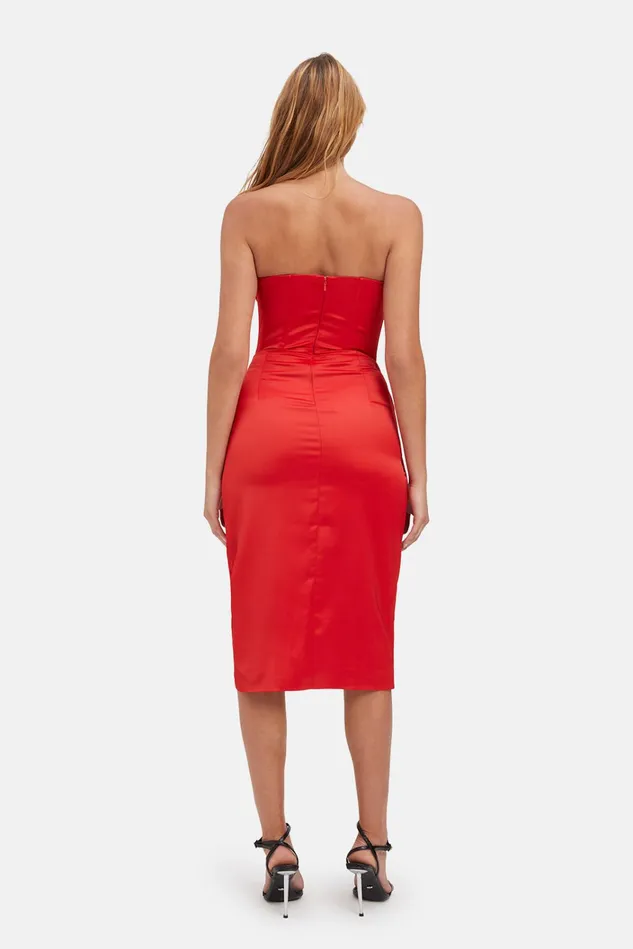 Women Day To Night Dresses Bardot Jamila Corset Dress In Fire Red Fire Red Women Day To Night Dresses Bardot Jamila Corset Dress In Fire Red Fire Red