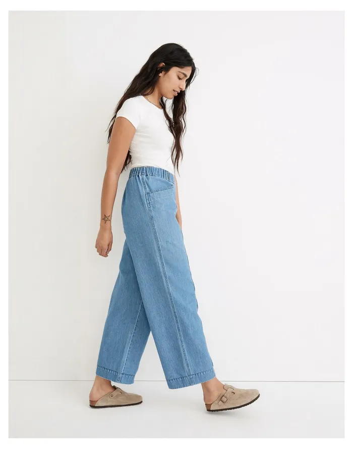 Women Denim Pull On High Rise Wide Leg Crop Pants In Ashgrove Wash Ashgrove Wash Madewell Pants Women Denim Pull On High Rise Wide Leg Crop Pants In Ashgrove Wash Ashgrove Wash Madewell Pants